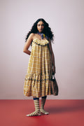 Sunlit Mosaic Frill Dress