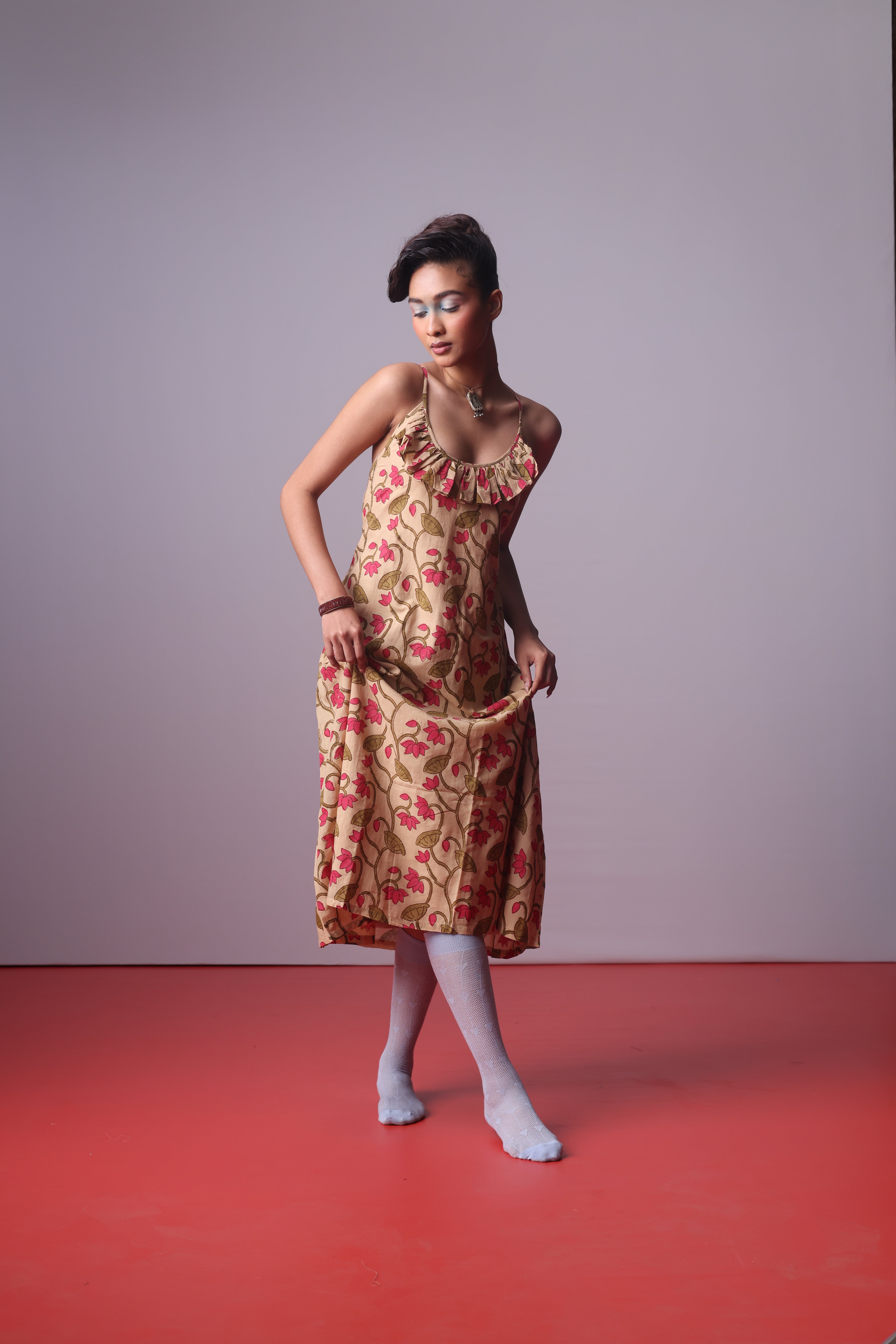 Lotus Strap Afternoon Dress