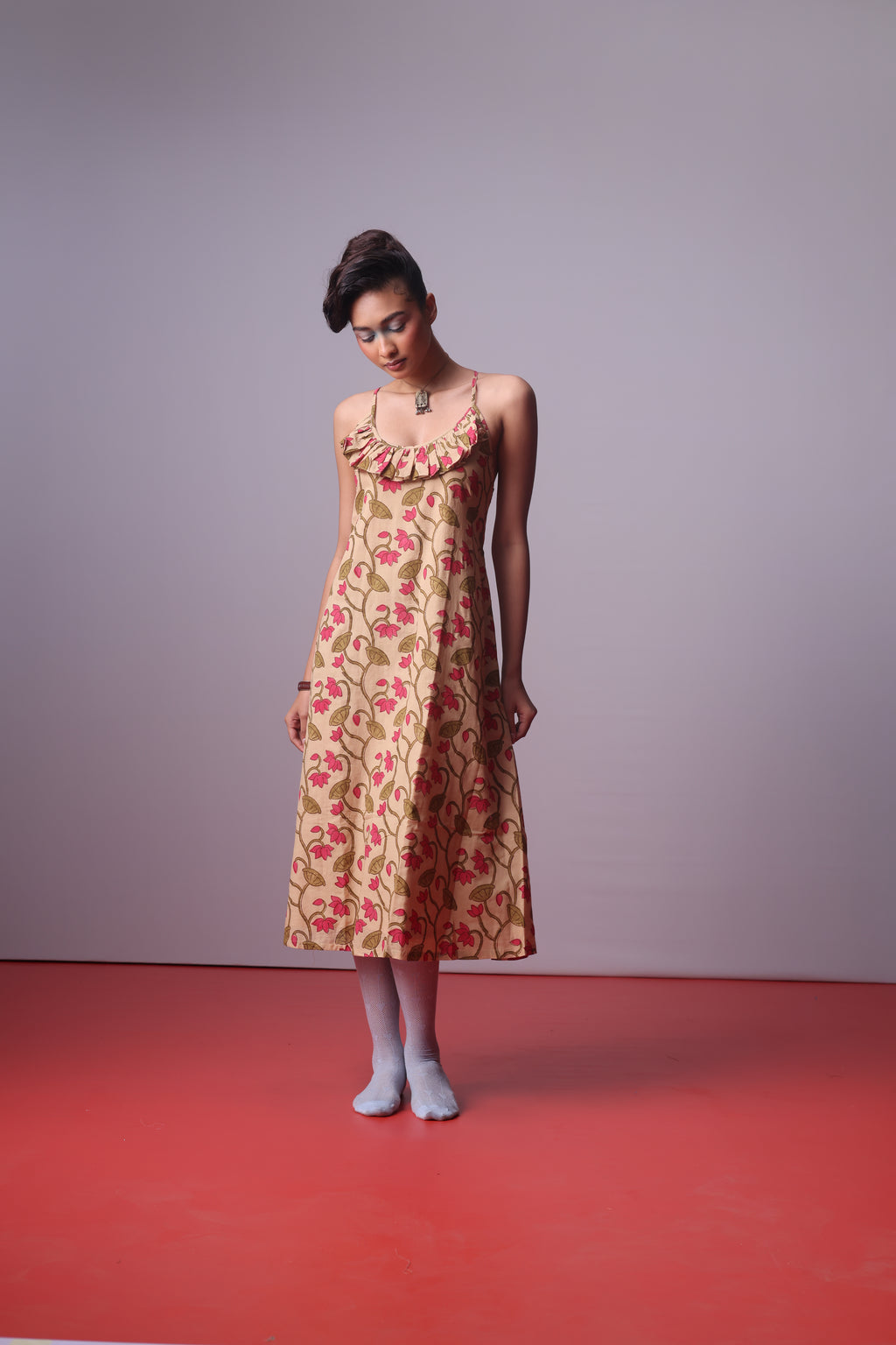 Lotus Strap Afternoon Dress
