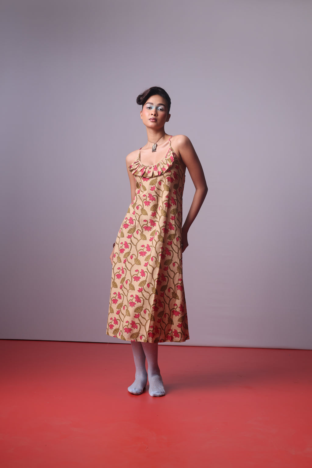 Lotus Strap Afternoon Dress