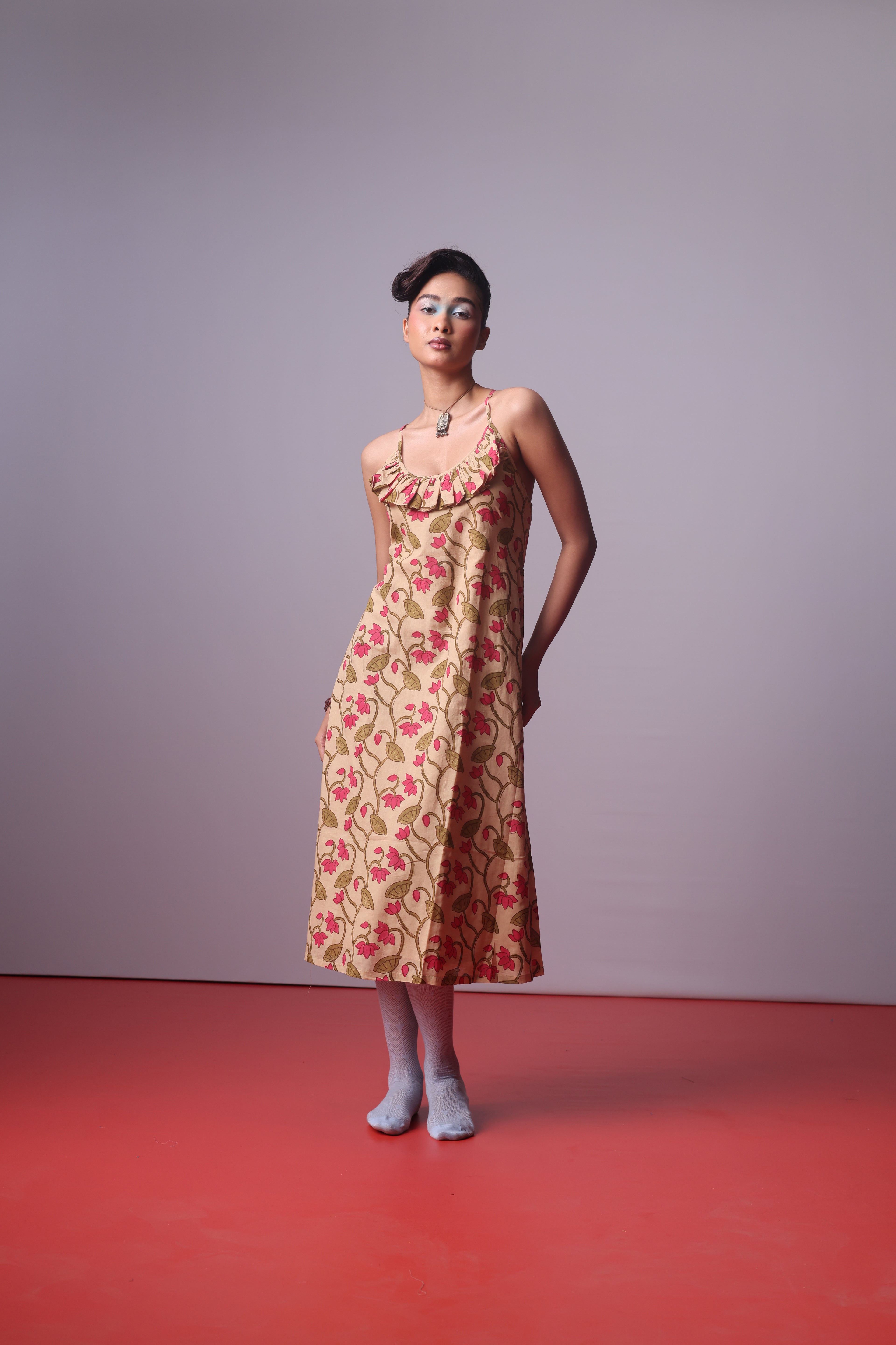 Lotus Strap Afternoon Dress