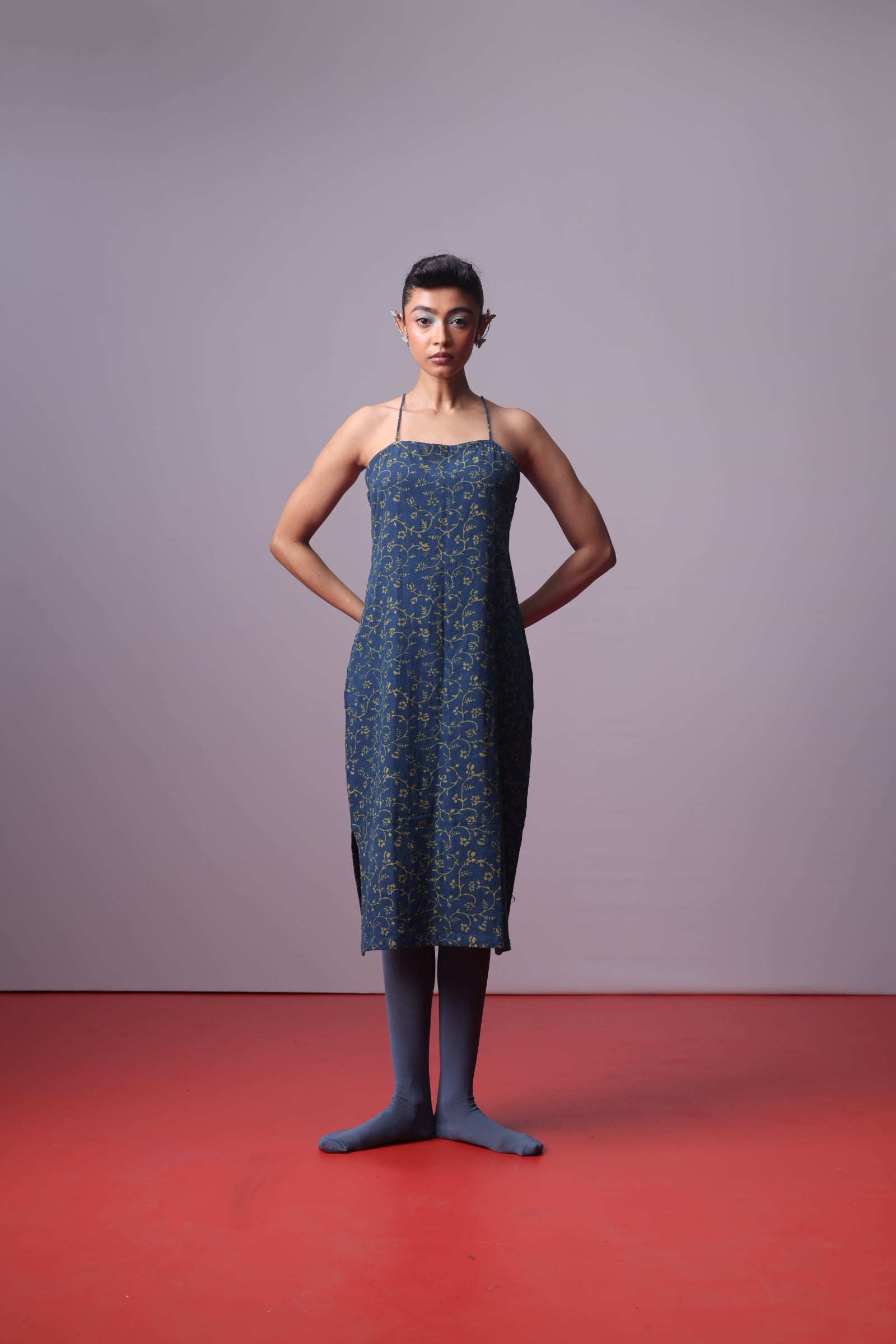 Midnight Vine Slip Dress
