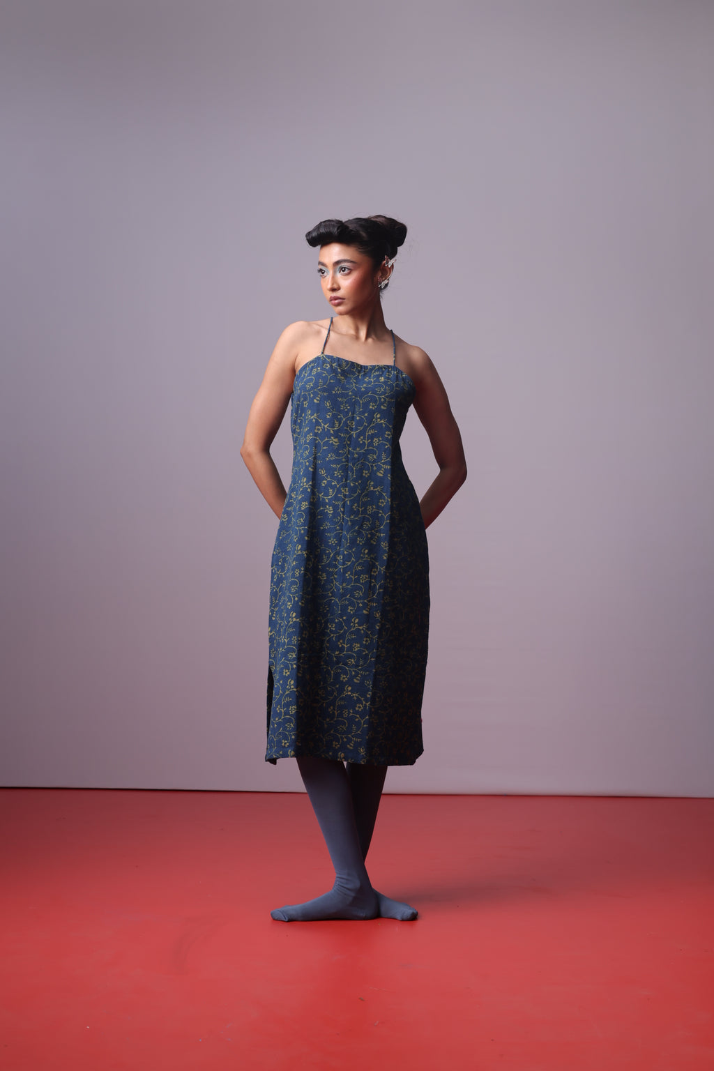 Midnight Vine Slip Dress