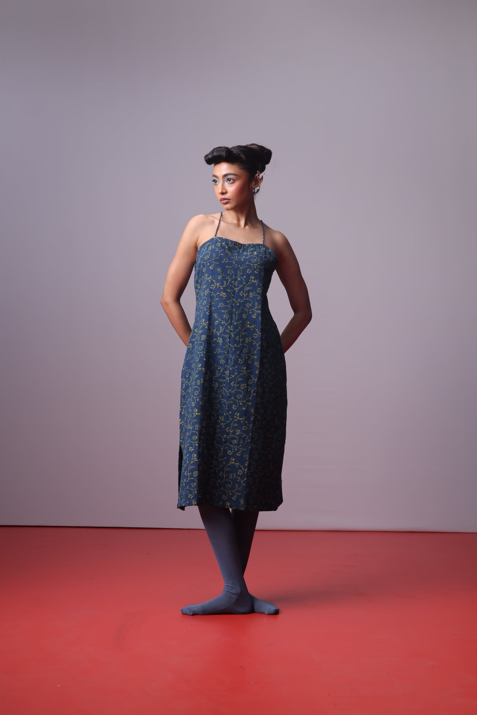 Midnight Vine Slip Dress