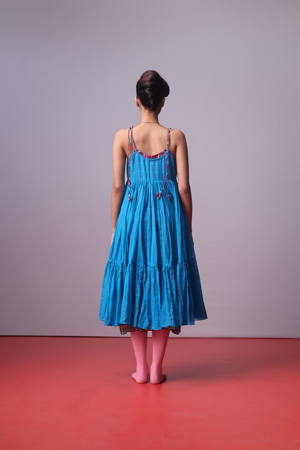 Turquoise Bloom Frill Dress
