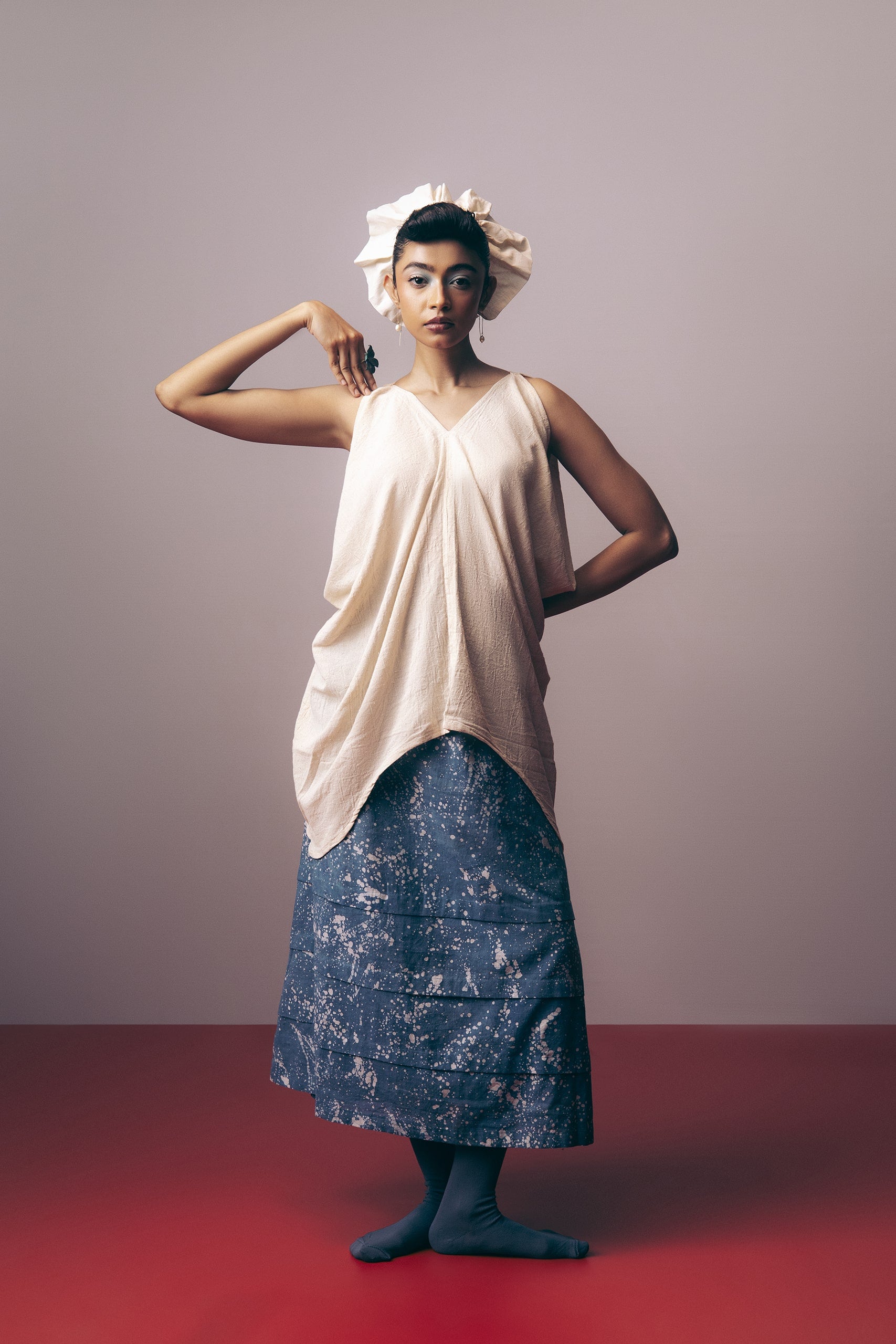 Moonwash Side Cowl Top