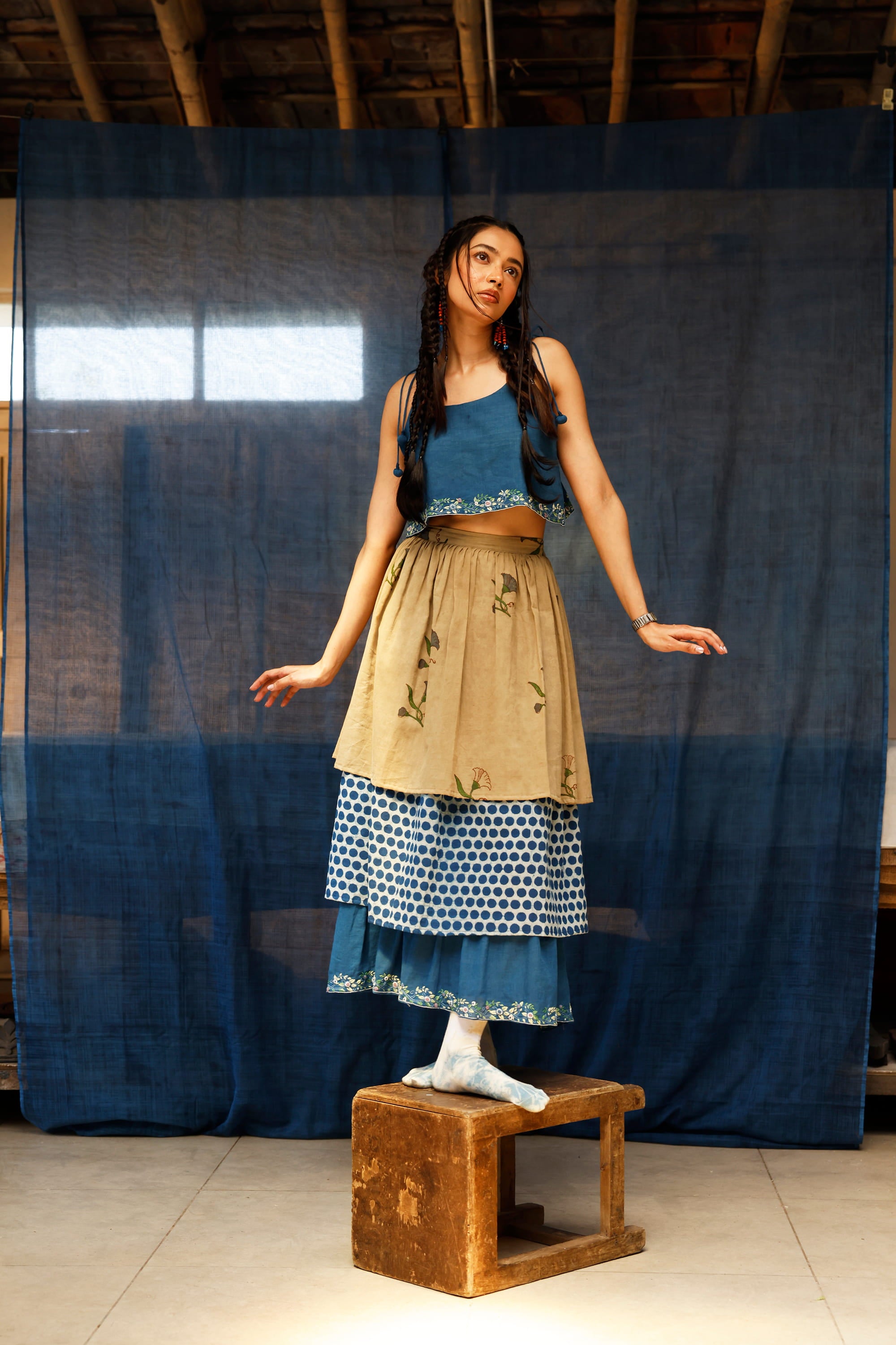 The Bluenn Earthbound Tiered Skirt