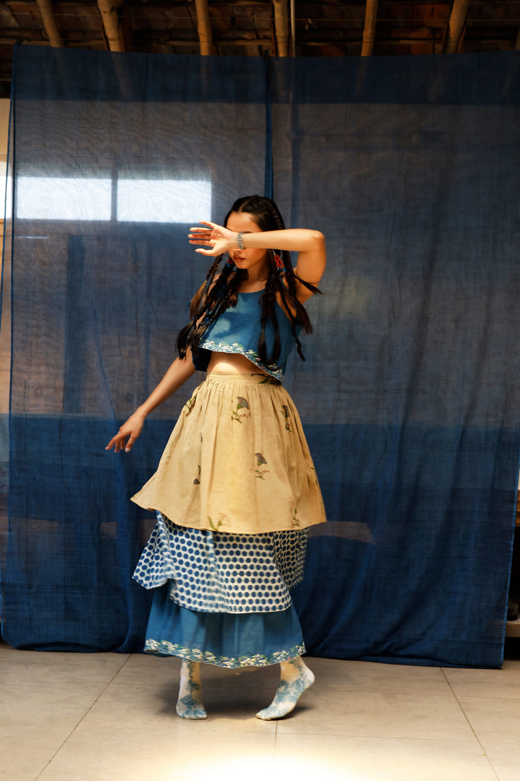 The Bluenn Earthbound Tiered Skirt