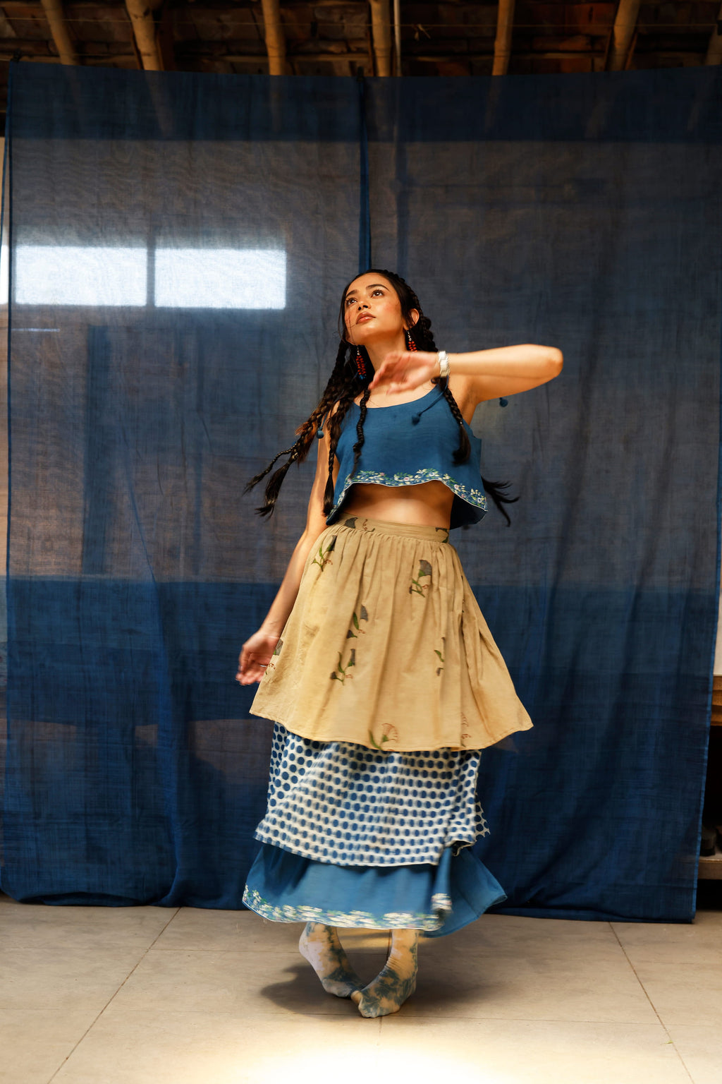 The Bluenn Earthbound Tiered Skirt