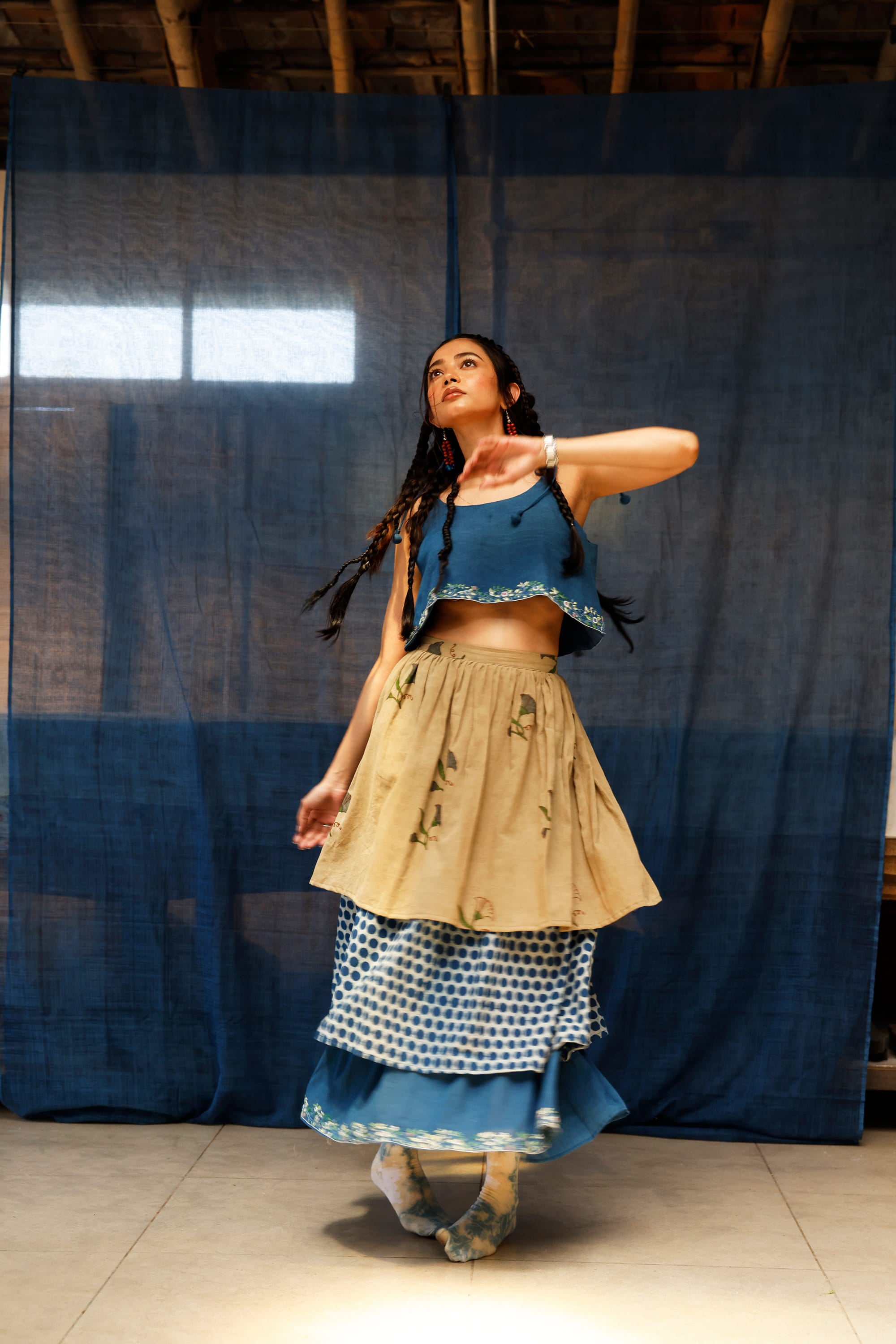 The Bluenn Earthbound Tiered Skirt