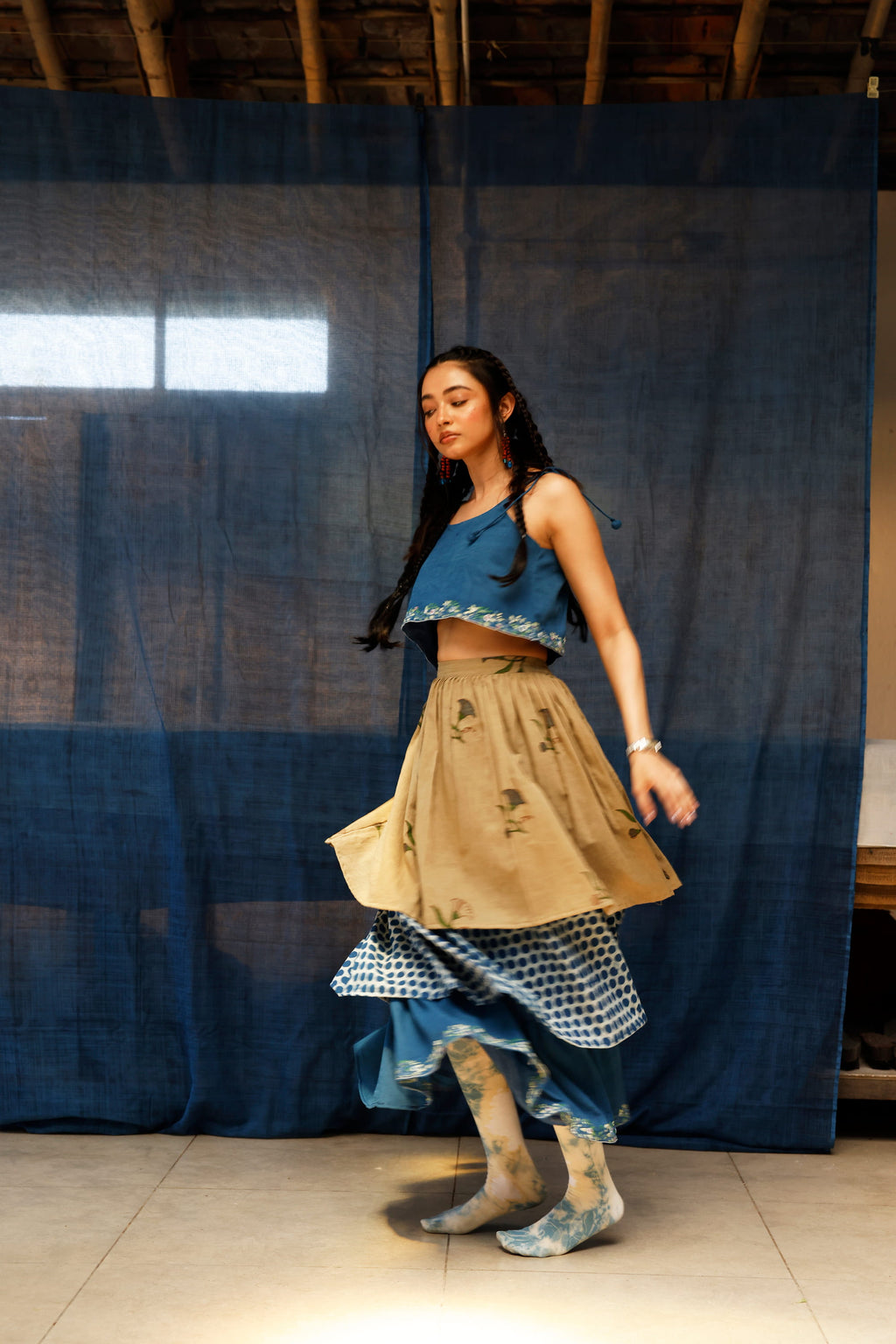 The Bluenn Earthbound Tiered Skirt