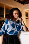 Indigo Orbit Kimono Shirt