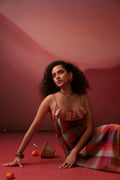 Sunset Plaid Slip Dress