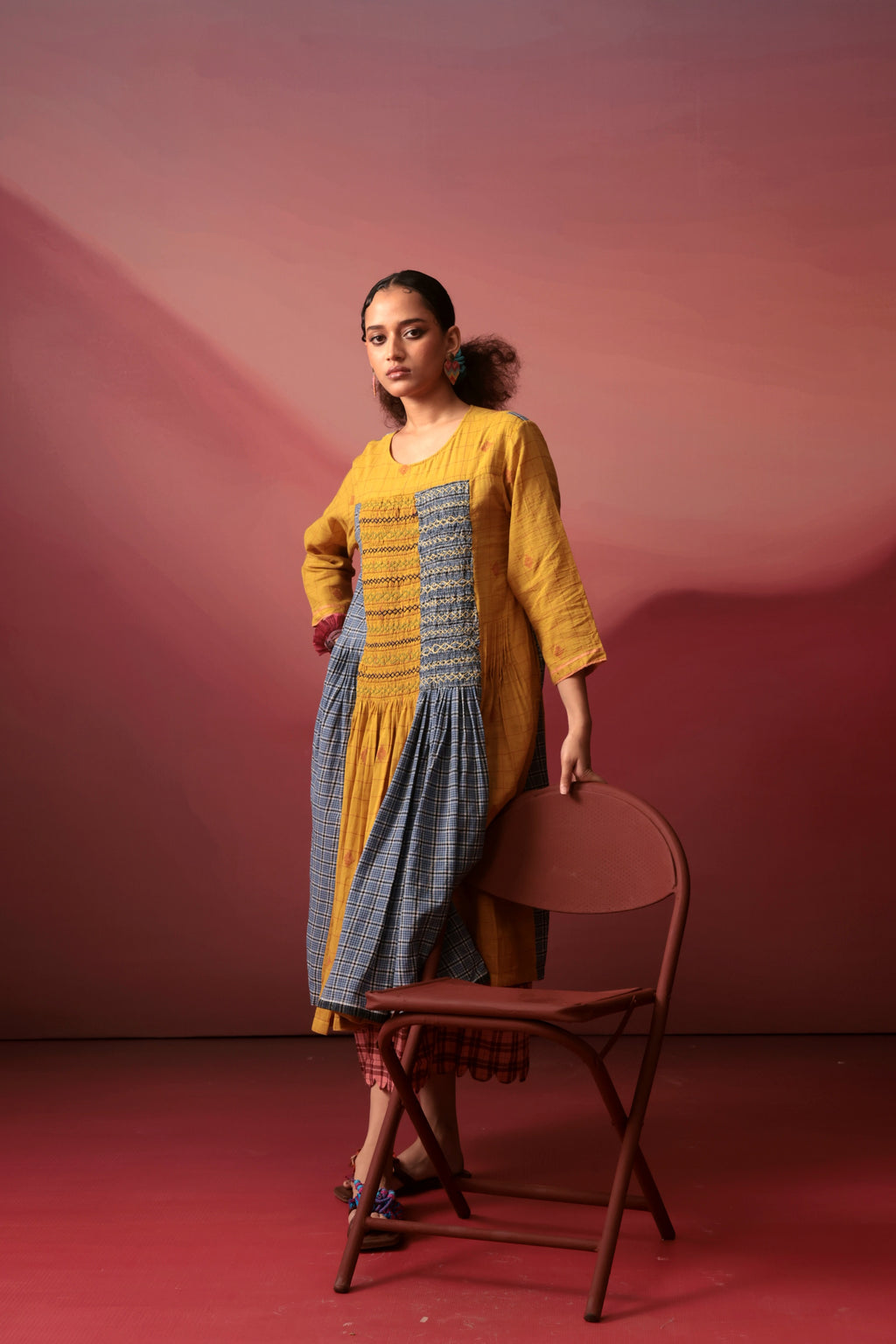 Emara Smocked Midi Dress